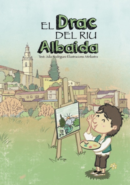 Illustrated cover, shows a boy painting at the fields